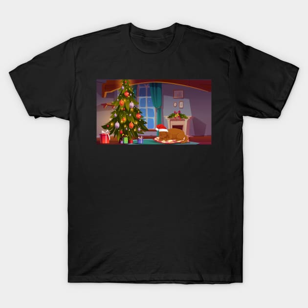 A dog enjoying Christmas T-Shirt by gmnglx